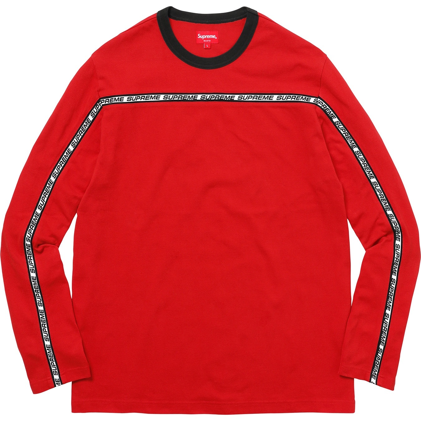 Tape Stripe L/S Pique Top view 6